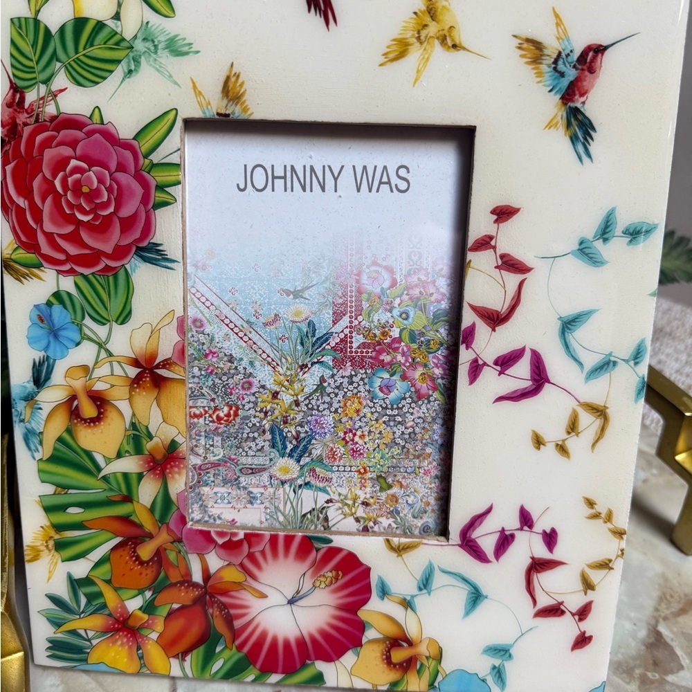 Johnny Was Red and Pink Accented Picture Frame